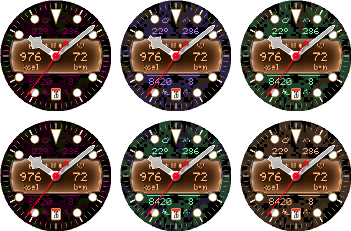 Crosswind outer data using derived Camo colors