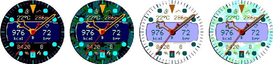 Crosswind MIP Dark, Dark Camo, Light and Light Camo dials
