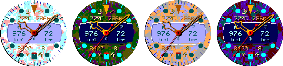 Crosswind MIP Camo color combinations one through four