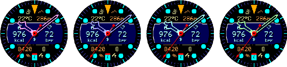 Crosswind MIP hand colors five through eight