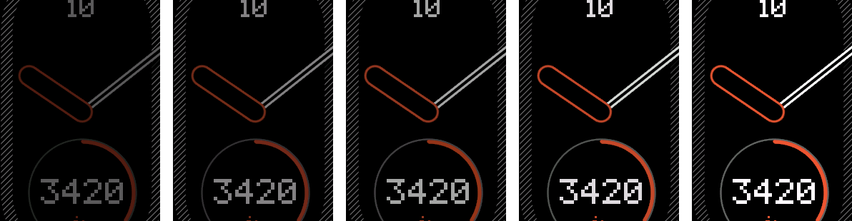 NXT.01 Modernist LITE — AMOLED AOD brightness.
