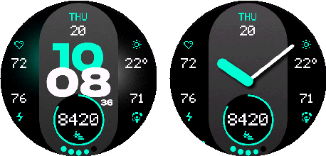 NXT.01 Modernist PRO — Auto seconds follow the selected time style.