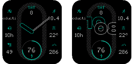 NXT.01 Modernist PRO — Venu X1 left field 3 in AOD.