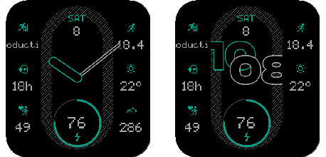 NXT.01 Modernist PRO — Venu X1 right field 3 in AOD.