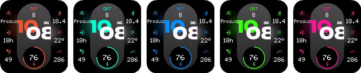 NXT.01 Modernist PRO — Venu X1 colors with 3+3 fields.