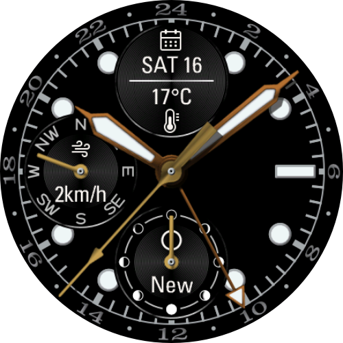 Alpha Pilot GMT watch face preview 4