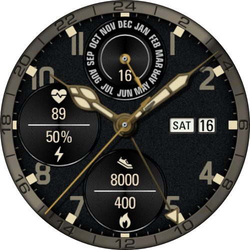 Alpha Pilot GMT watch face preview 6