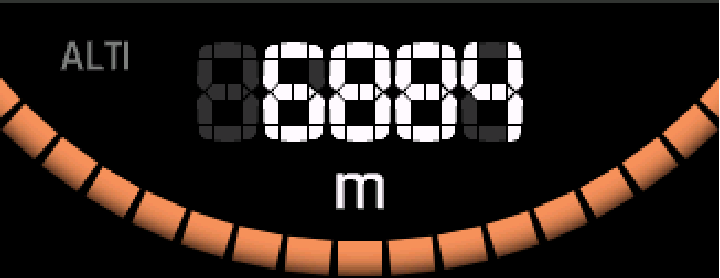 Vertical Segment — Segment-rendered bottom value and metric code.