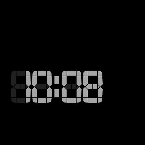 Vertical Segment — Minimal AMOLED AOD shows only the main time.