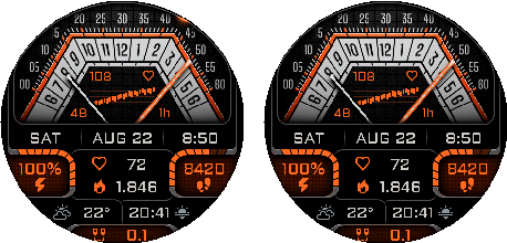 Volta — Analog seconds on and off.
