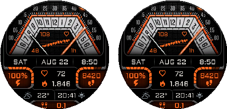 Volta — Smooth and exact-minute hand movement.